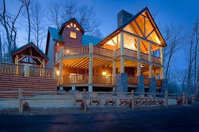 Mountain View Mansion Cabin In Gatlinburg W 6 Br Sleeps18